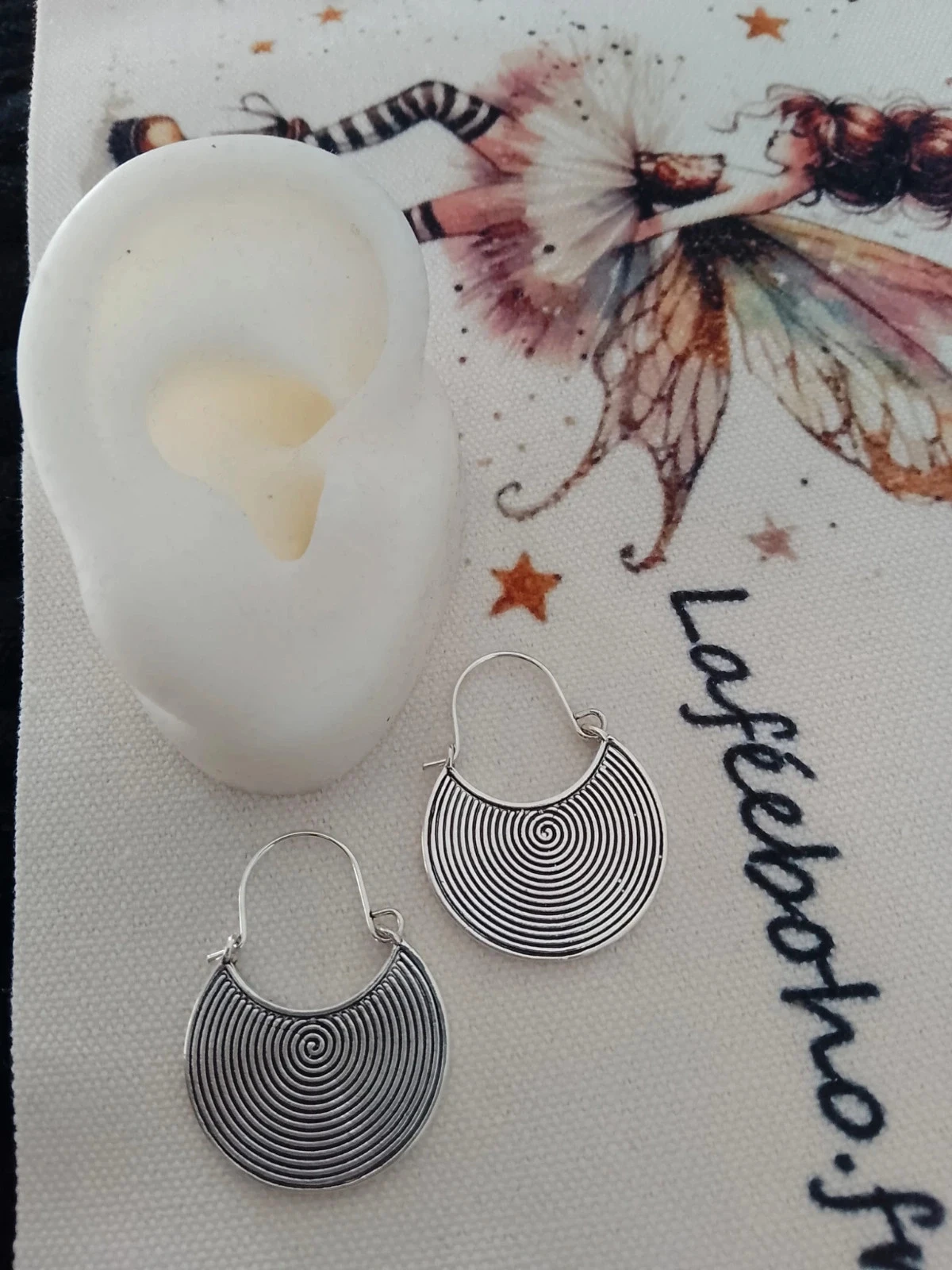Brincos espirais boêmios étnicos prateados – photo 2